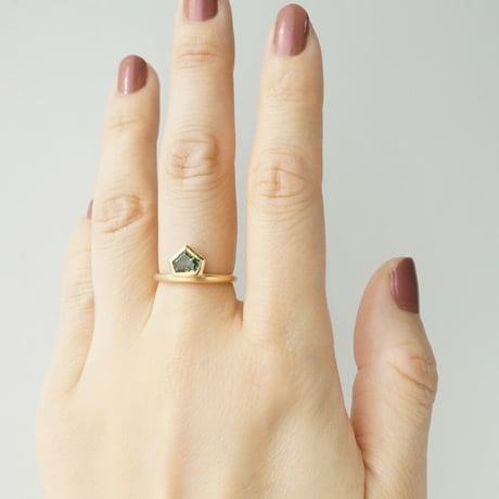 Sapphire Ring/Pentagon/Green
