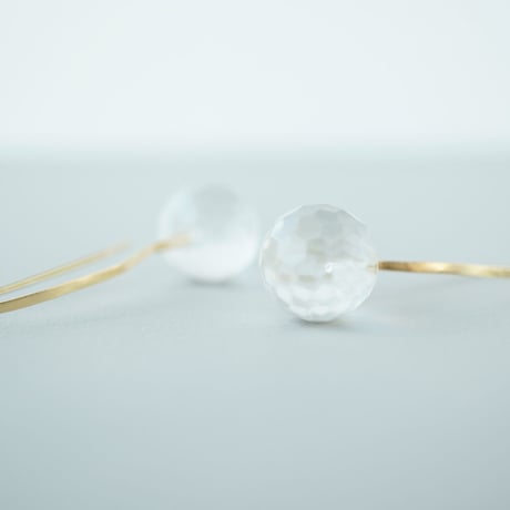 Quartz Earrings/Mirror Ball Cut ■イヤリング対応あり■
