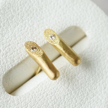 K18 Twig Earrings/Diamond *