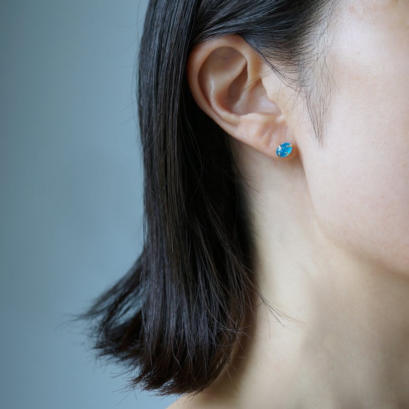 Blue Apatite Earring ＊Single | jardim by Marina