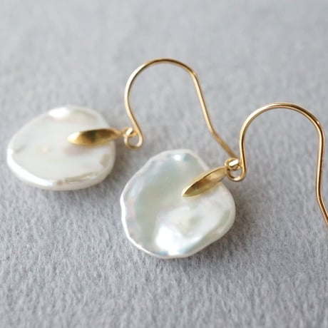 Freshwater Pearl Earrings/Flat/Dagger ■イヤリング対応あり■