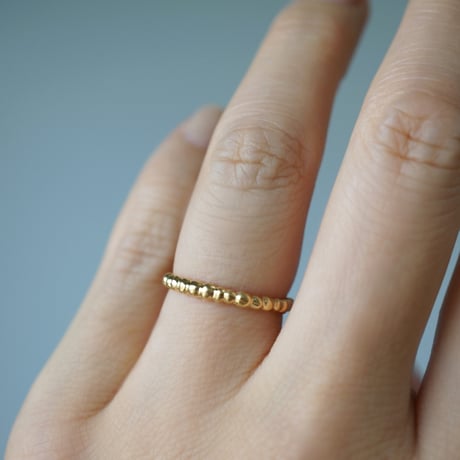 K18 Tsubu Ring / Semi Matte Finish *