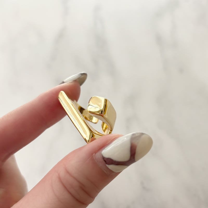 オープン パイナップル きらきらハンマー加工 リング 14KGF S925 ring 289 | Accessory UMI