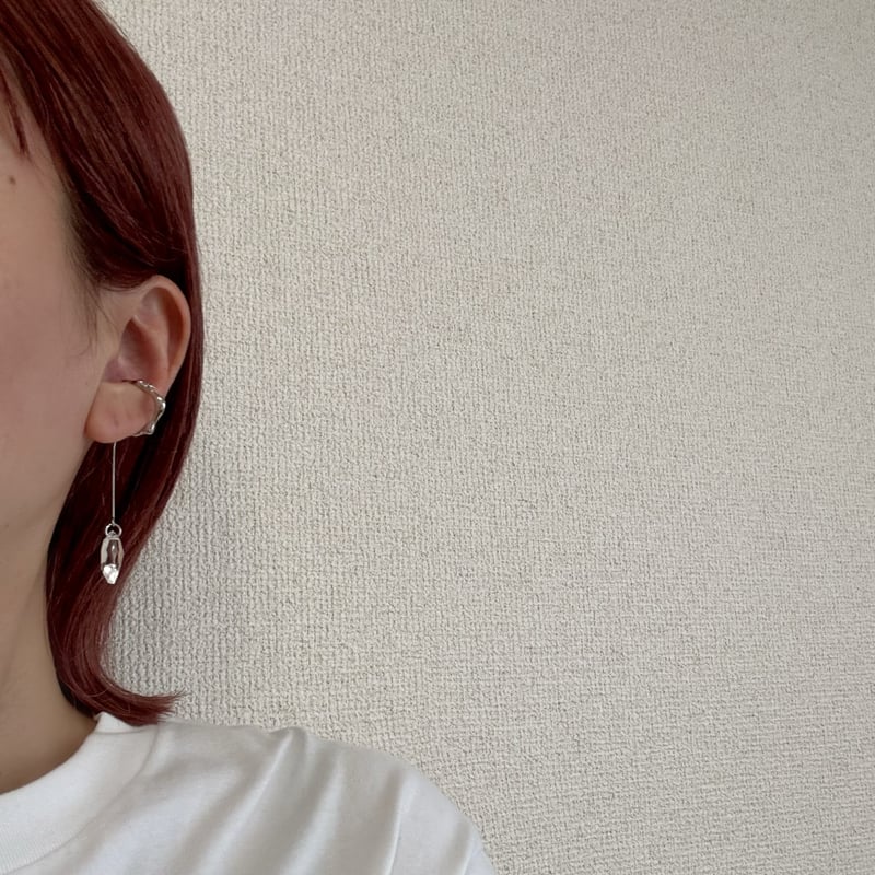 ◇Hei◇ foil one-touch earring [正規品/関税込] シルバー]ダブルラインドロップイヤリング – CENE