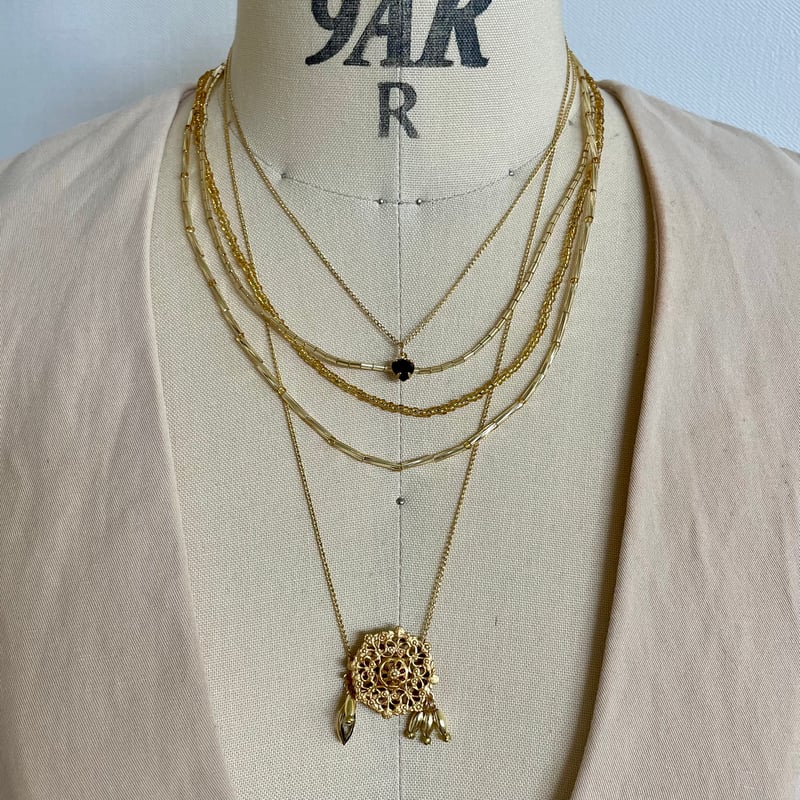 Y508-226　KENZO ケンゾー ネックレス リーフ ヴィンテージ 美品】KENZO ケンゾー ヴィンテージフラワーネックレス マルチ