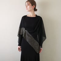 ◆ネイビー・ブルーはラスト1点◆Saiph[サイフ] 裾ラメ・エアリーストール / 多色展開