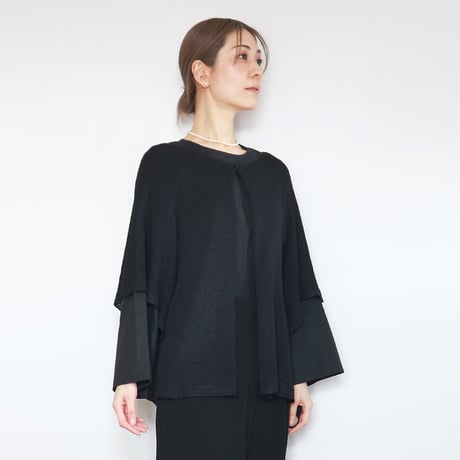 ◆ネイビーブルー、レザーブラウンはラスト一点◆Atik[アティク] ジャケット風カーディガン / 多色展開