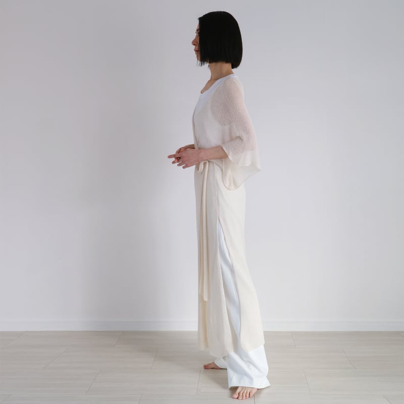 ◇即納◇Ascella[アスケラ] ロングカバーカーディガン / ブラック