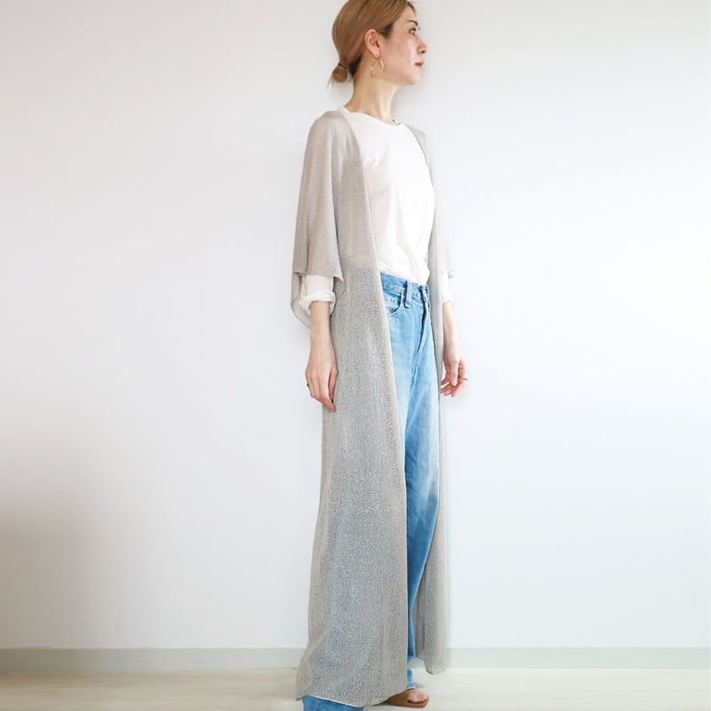 ◇即納◇Ascella[アスケラ] ロングカバーカーディガン / ブラック