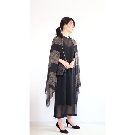 Norma[ノルマ] ボーダーラメ・ベーシック・ストール / 多色展開