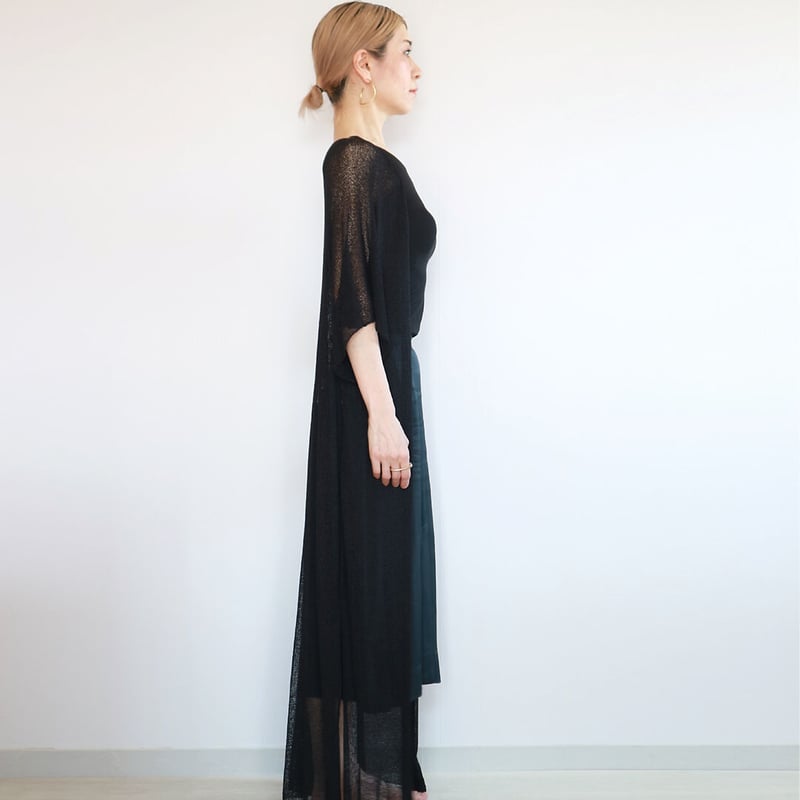 Ascella[アスケラ] ロングカバーカーディガン / ブラック | silkpiece