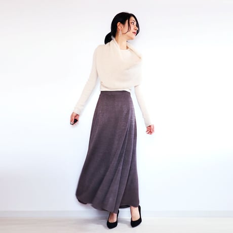 ◆ラスト1点◆Serpens[セルペンス] フレアスカート / グレー・ベージュ