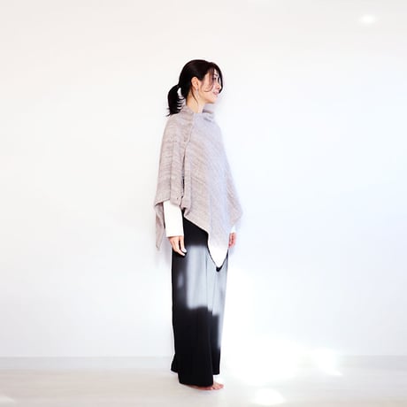 ◆ラスト1点◆Chara[カラ] シルクモヘア・ストールポンチョ / グレー系1