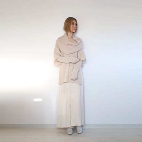◆ラスト1点◆Girtab[ギルタブ] シルクモヘア・ロング・プルオーバー2 / ベージュ系4