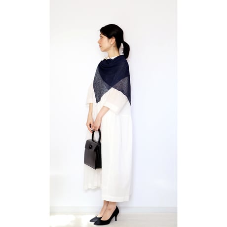 ◆ネイビー・ブルーはラスト1点◆Saiph[サイフ] 裾ラメ・エアリーストール / 多色展開