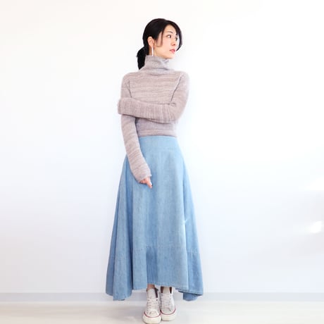 ◆ラスト1点◆Matar[マタル] シルクモヘア・トップス2 / グレー系1 / Mサイズ