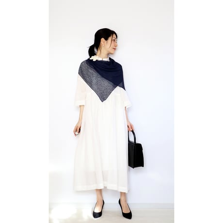 ◆ネイビー・ブルーはラスト1点◆Saiph[サイフ] 裾ラメ・エアリーストール / 多色展開