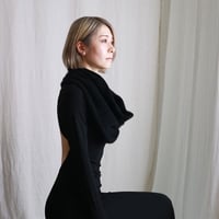 ◆ラスト2点◆Muphrid[ムフリド] シルクモール・スヌード・ケープ3 / ブラック