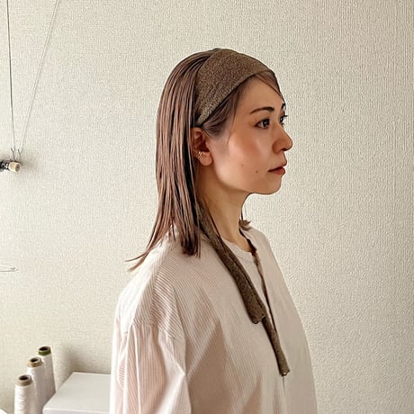 ハチマキターバン【ロング】白髪やプリン髪を簡単カバー / ブラック/チャコール・ブラウン/チョコ・ブラウン/ヌード・ベージュ
