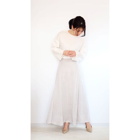 ◆ラスト1点◆Serpens[セルペンス] フレアスカート / グレー・ベージュ