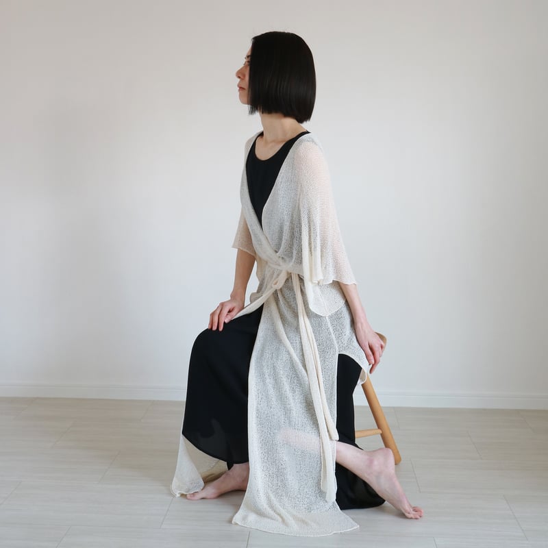 ◇即納◇Ascella[アスケラ] ロングカバーカーディガン / ブラック