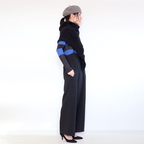◆ラスト1点◆Phecda[フェクダ] シルクモール・ストール・ポンチョ2 / ブラック