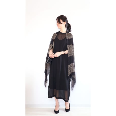 ◆即納◆Norma[ノルマ] ボーダーラメ・ベーシック・ストール / 多色展開