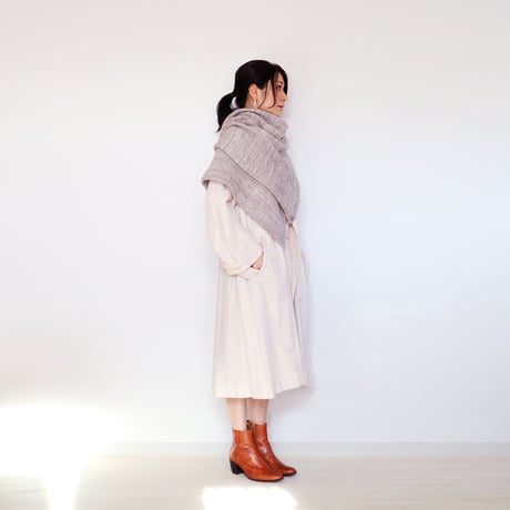 ◆ラスト1点◆Chara[カラ] シルクモヘア・ストールポンチョ / グレー系1