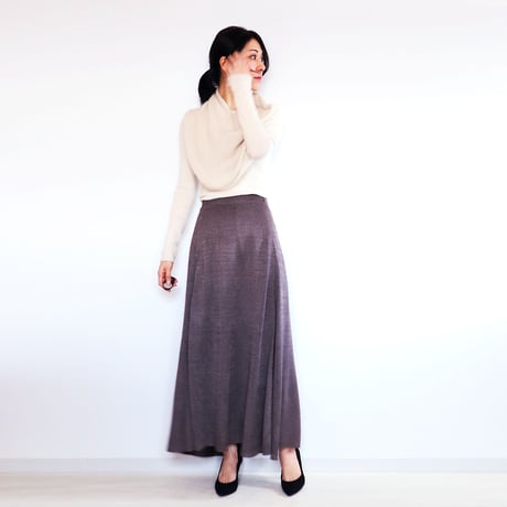 ◆ラスト1点◆Serpens[セルペンス] フレアスカート / グレー・ベージュ