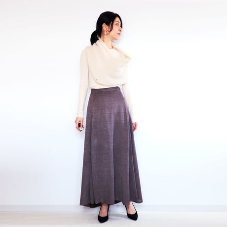 ◆ラスト1点◆Serpens[セルペンス] フレアスカート / グレー・ベージュ