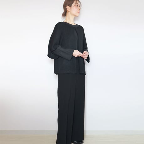◆ネイビーブルー、レザーブラウンはラスト一点◆Atik[アティク] ジャケット風カーディガン / 多色展開