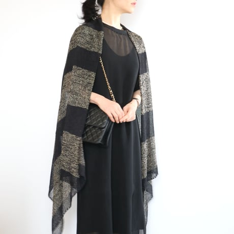 Norma[ノルマ] ボーダーラメ・ベーシック・ストール / 多色展開