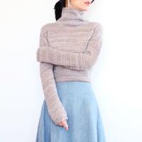 ◆ラスト1点◆Matar[マタル] シルクモヘア・トップス2 / グレー系1 / Mサイズ