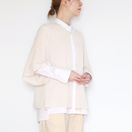 ◆ネイビーブルー、レザーブラウンはラスト一点◆Atik[アティク] ジャケット風カーディガン / 多色展開