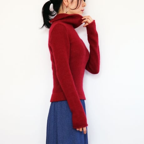 ◆ラスト1点◆Matar[マタル] シルクモヘア・トップス2 / グレー系1 / Mサイズ