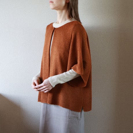 ◆ネイビーブルー、レザーブラウンはラスト一点◆Atik[アティク] ジャケット風カーディガン / 多色展開