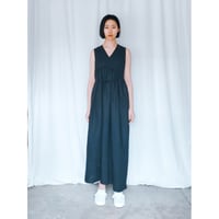 Kubuni924-2　ノンスリーブカシュクールワンピースブラック