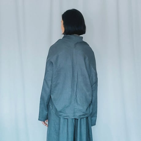リネン羽織り　ブラック
