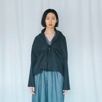 リネン羽織り　ブラック