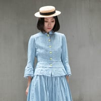 テンセルデニム　コンパクトジャッケット　201J015  A.ライトブルー