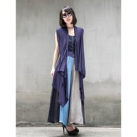 三配色ワイドパンツ　171P020 Cブルー系