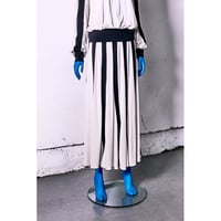 243K068 バイカラー24枚接ぎロングフレアスカート