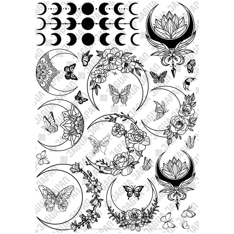 デザイン転写紙多数 デザイン転写紙10,11【月セット】2P | JAGUA JAPAN｜(株) 栗清デザイン