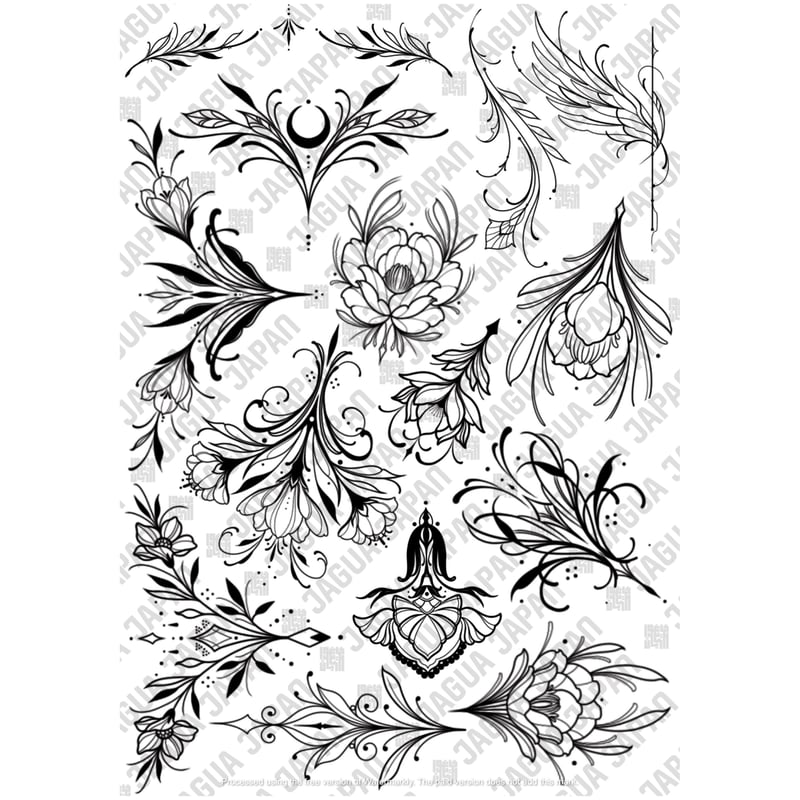 デザイン転写紙【24_オーナメント2】難易度3 | JAGUA JAPAN｜(株) 栗清