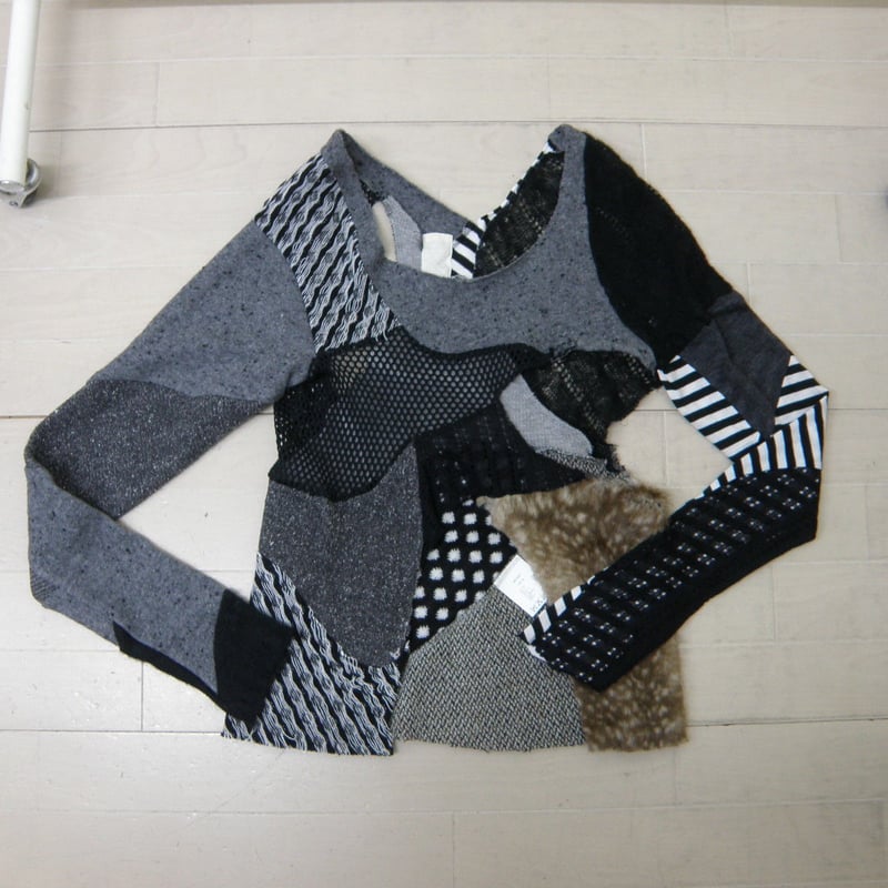 NOZOMI ISHIGURO ダメージニット カーディガン グレー NOZOMI ISHIGURO ダメージニット カーディガン グレー