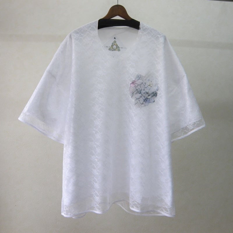 BALMUNG レース重ねプリントビッグTシャツ（白） | freestylefree