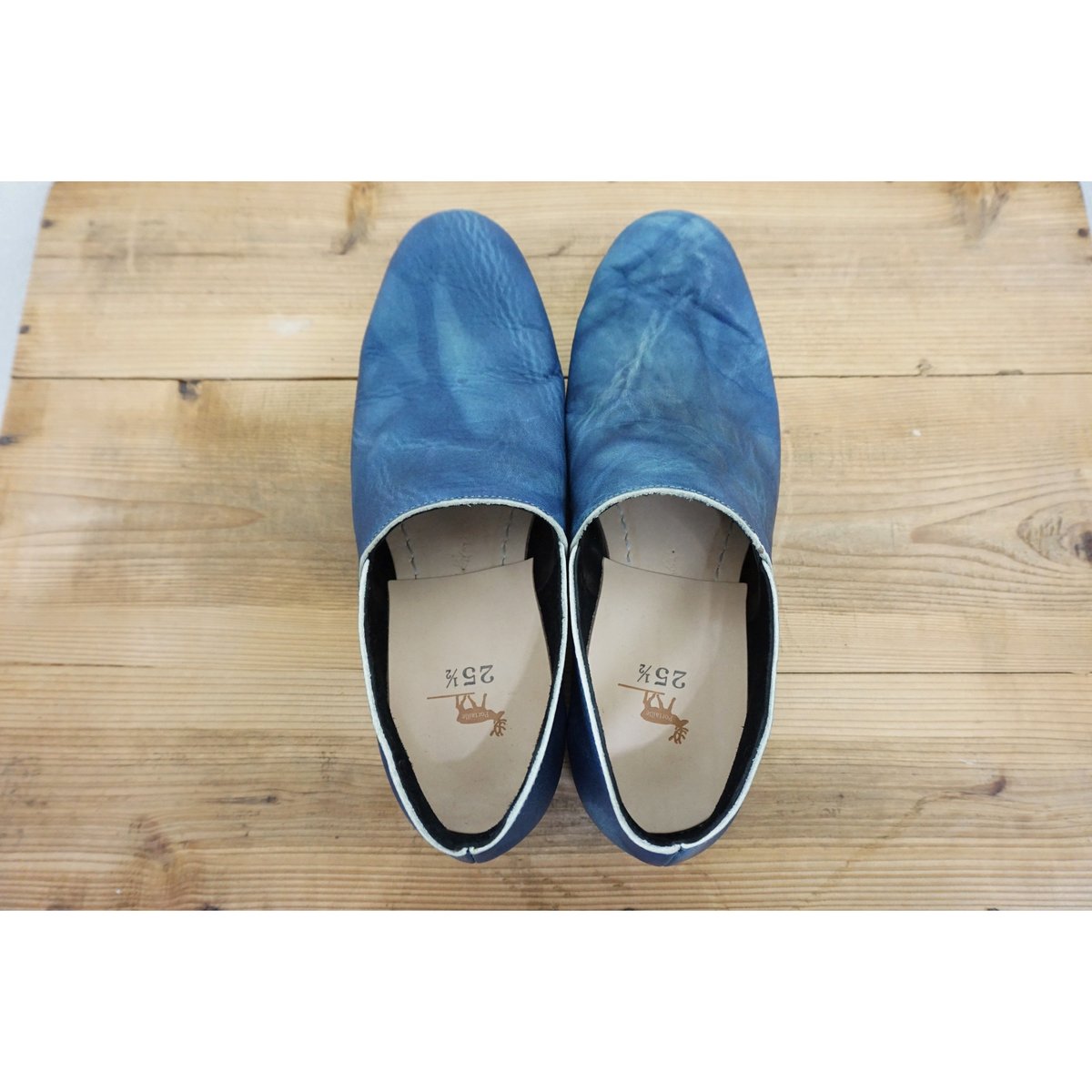 Portaille-ポルタユ- ステアハードワックスシューズ【お値下げ】 portaille ラフスリッポン(ステアハードワックス・藍染