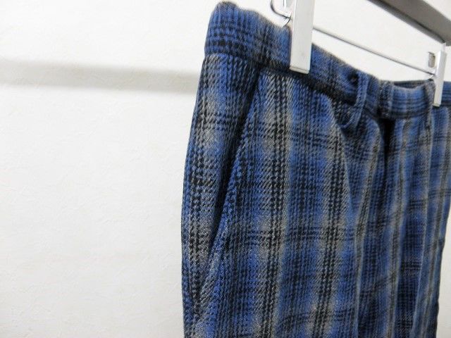 DIET BUTCHER SLIM SKIN ウールチェックパンツ(ブルー) | freest