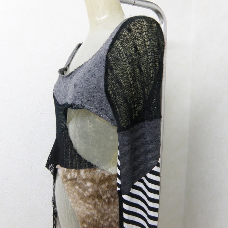 NOZOMI ISHIGURO ダメージニット カーディガン グレー NOZOMI ISHIGURO ダメージニット カーディガン グレー NOZOMI ISHIGURO