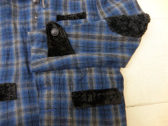 DIET BUTCHER SLIM SKIN ウールチェックジャケット(ブルー) | free